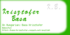 krisztofer basa business card
